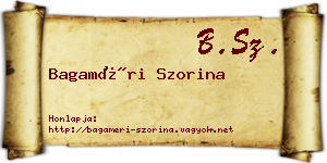 Bagaméri Szorina névjegykártya